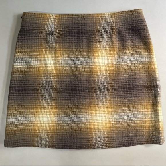 Women’s VTG Tommy Hilfiger Yellow and Brown‎ Plaid High Waisted Mini Skirt sz 6 - Picture 7 of 9